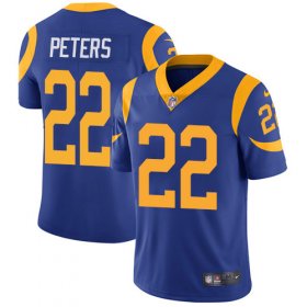 Wholesale Cheap Nike Rams #22 Marcus Peters Royal Blue Alternate Men\'s Stitched NFL Vapor Untouchable Limited Jersey