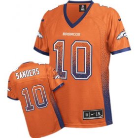 Wholesale Cheap Nike Broncos #10 Emmanuel Sanders Orange Team Color Women\'s Stitched NFL Elite Drift Fashion Jersey