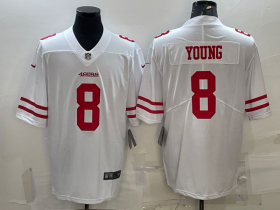 Wholesale Cheap Men\'s San Francisco 49ers #8 Steve Young White 2017 Vapor Untouchable Stitched NFL Nike Limited Jersey
