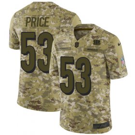 Wholesale Cheap Nike Bengals #53 Billy Price Camo Men\'s Stitched NFL Limited 2018 Salute To Service Jersey