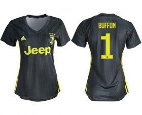 Wholesale Cheap Women\'s Juventus #1 Buffon Third Soccer Club Jersey