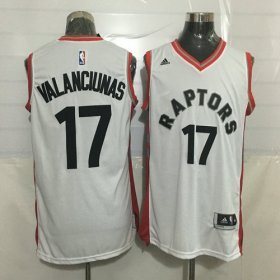 Wholesale Cheap Men\'s Toronto Raptors #17 Jonas Valanciunas White New NBA Rev 30 Swingman Jersey