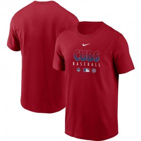 Wholesale Cheap Men\'s Chicago Cubs Nike Red Authentic Collection Team Performance T-Shirt