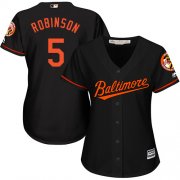 Wholesale Cheap Orioles #5 Brooks Robinson Black Alternate Women's Stitched MLB Jersey