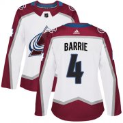 Wholesale Cheap Adidas Avalanche #4 Tyson Barrie White Road Authentic Women's Stitched NHL Jersey
