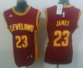 Wholesale Cheap Cleveland Cavaliers #23 LeBron James 2014 New Red Womens Jersey