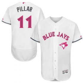 Wholesale Cheap Blue Jays #11 Kevin Pillar White Flexbase Authentic Collection Mother\'s Day Stitched MLB Jersey
