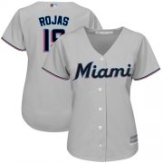 Wholesale Cheap Marlins #19 Miguel Rojas Grey Road Women's Stitched MLB Jersey