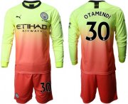 Wholesale Cheap Manchester City #30 Otamendi Third Long Sleeves Soccer Club Jersey