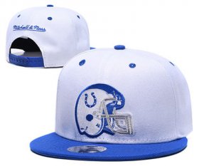 Wholesale Cheap Colts Team Logo White Blue Mitchell & Ness Adjustable Hat GS
