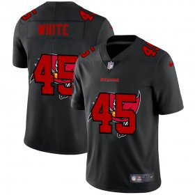 Wholesale Cheap Tampa Bay Buccaneers #45 Devin White Men\'s Nike Team Logo Dual Overlap Limited NFL Jersey Black