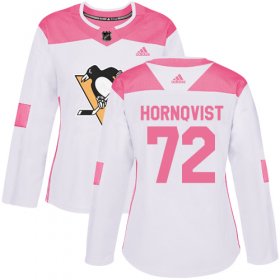 Wholesale Cheap Adidas Penguins #72 Patric Hornqvist White/Pink Authentic Fashion Women\'s Stitched NHL Jersey