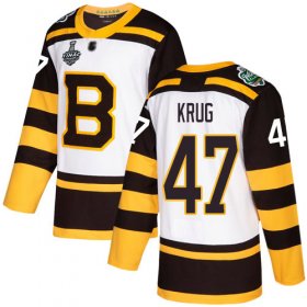 Wholesale Cheap Adidas Bruins #47 Torey Krug White Authentic 2019 Winter Classic Stanley Cup Final Bound Stitched NHL Jersey