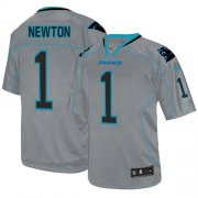 Wholesale Cheap Nike Panthers #1 Cam Newton Lights Out Grey Men's Stitched NFL Elite Jersey