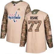 Wholesale Cheap Adidas Capitals #77 T.J. Oshie Camo Authentic 2017 Veterans Day Stitched NHL Jersey