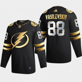 Cheap Tampa Bay Lightning #88 Andrei Vasilevskiy Men\'s Adidas Black Golden Edition Limited Stitched NHL Jersey