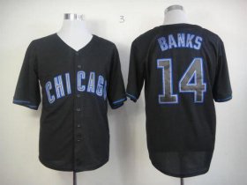 Wholesale Cheap Cubs #14 Ernie Banks Black Fashion Stitched MLB Jersey