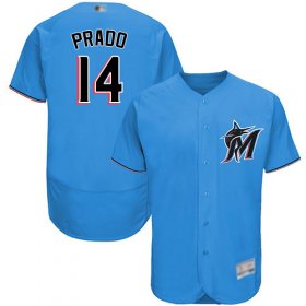 Wholesale Cheap marlins #14 Martin Prado Blue Flexbase Authentic Collection Stitched MLB Jersey