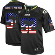 Wholesale Cheap Nike Packers #52 Clay Matthews Black Men's Stitched NFL Elite USA Flag Fashion Jersey