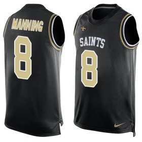 Wholesale Cheap Nike Saints #8 Archie Manning Black Team Color Men\'s Stitched NFL Limited Tank Top Jersey