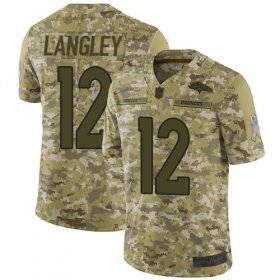 Wholesale Cheap Nike Broncos #12 Brendan Langley Camo Men\'s Stitched NFL Limited 2018 Salute To Service Jersey