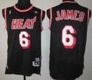 Wholesale Cheap Miami Heat #6 LeBron James ABA Hardwood Classics Swingman Black Jersey