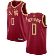Wholesale Cheap Nike Rockets #0 Russell Westbrook Red NBA Swingman City Edition 2018-19 Jersey