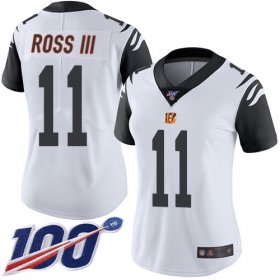 Wholesale Cheap Nike Bengals #11 John Ross III White Women\'s Stitched NFL Limited Rush 100th Season Jersey