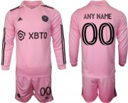 Cheap Men's Inter Miami CF Custom 2023-24 Pink Home Soccer Jersey Suit