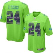 Wholesale Cheap Nike Seahawks #24 Marshawn Lynch Green Alternate Men's Stitched NFL Limited Strobe Jersey
