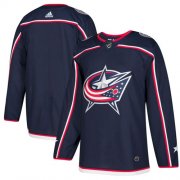 Wholesale Cheap Adidas Blue Jackets Blank Navy Blue Home Authentic Stitched Youth NHL Jersey