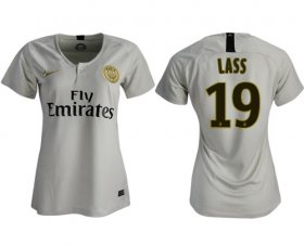 Wholesale Cheap Women\'s Paris Saint-Germain #19 Lass Away Soccer Club Jersey