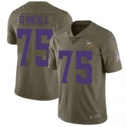 Wholesale Cheap Nike Vikings #75 Brian O'Neill Olive Men's Stitched NFL Limited 2017 Salute To Service Jersey