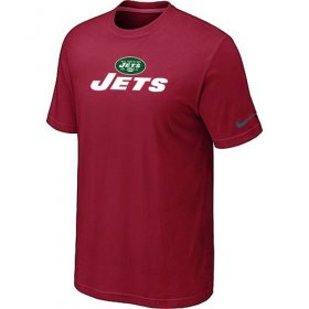 Wholesale Cheap Nike New York Jets Authentic Logo NFL T-Shirt Red