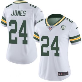 Wholesale Cheap Nike Packers #24 Josh Jones White Women\'s 100th Season Stitched NFL Vapor Untouchable Limited Jersey