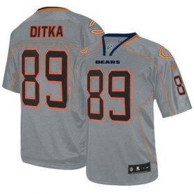 Wholesale Cheap Nike Bears #89 Mike Ditka Lights Out Grey Men\'s Stitched NFL Elite Jersey