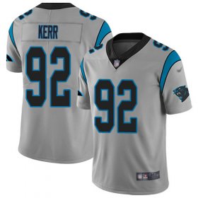 Wholesale Cheap Nike Panthers #92 Zach Kerr Silver Men\'s Stitched NFL Limited Inverted Legend Jersey