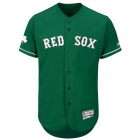 Wholesale Cheap Boston Red Sox Majestic St. Patrick\'s Day Flex Base Authentic Collection Celtic Team Jersey Green
