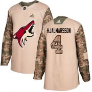Wholesale Cheap Adidas Coyotes #4 Niklas Hjalmarsson Camo Authentic 2017 Veterans Day Stitched Youth NHL Jersey