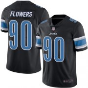 Wholesale Cheap Nike Lions #90 Trey Flowers Black Men's Stitched NFL Limited Rush Jersey