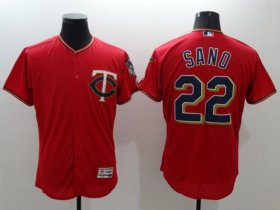 Wholesale Cheap Twins #22 Miguel Sano Red Flexbase Authentic Collection Stitched MLB Jersey