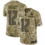 Wholesale Cheap Nike Buccaneers #12 Tom Brady Camo Men's Stitched NFL Limited 2018 Salute To Service Jersey