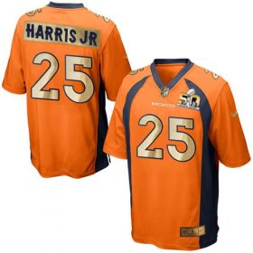 Wholesale Cheap Nike Broncos #25 Chris Harris Jr Orange Team Color Men\'s Stitched NFL Game Super Bowl 50 Collection Jersey