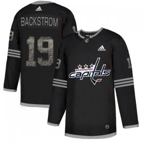 Wholesale Cheap Adidas Capitals #19 Nicklas Backstrom Black_1 Authentic Classic Stitched NHL Jersey