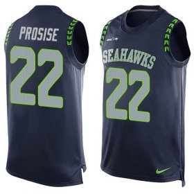 Wholesale Cheap Nike Seahawks #22 C. J. Prosise Steel Blue Team Color Men\'s Stitched NFL Limited Tank Top Jersey