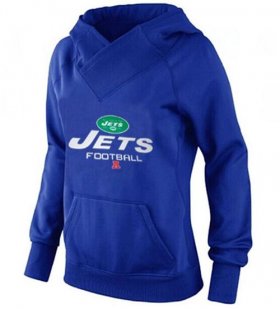 Wholesale Cheap Women\'s New York Jets Big & Tall Critical Victory Pullover Hoodie Blue