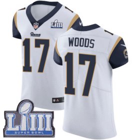 Wholesale Cheap Nike Rams #17 Robert Woods White Super Bowl LIII Bound Men\'s Stitched NFL Vapor Untouchable Elite Jersey