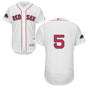 Wholesale Cheap Red Sox #5 Nomar Garciaparra White Flexbase Authentic Collection 2018 World Series Stitched MLB Jersey