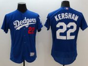 Wholesale Cheap Dodgers #22 Clayton Kershaw Blue Flexbase Authentic Collection Stitched MLB Jersey