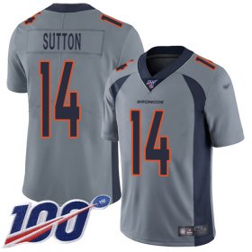 Wholesale Cheap Nike Broncos #14 Courtland Sutton Gray Men\'s Stitched NFL Limited Inverted Legend 100th Season Jersey